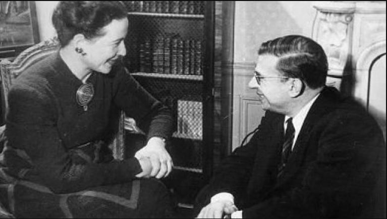 پرونده:رابطه عمیق سیمون دوبووار و شریک زندگی‌اش ژان پل سارتر.JPG