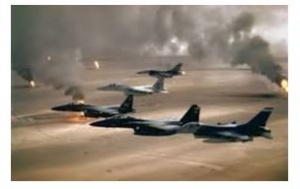جنگنده های آمریکا بر فراز چاه های نفتی عراق.JPG