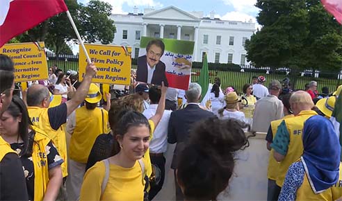 پرونده:تظاهرات ایرانیان در واشنگتن در مقابل کاخ سفید.jpg
