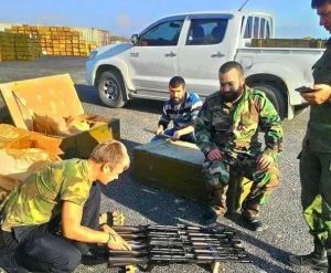 تحویل دهی سلاح از روسیه به نیروهای بشار اسد.JPG