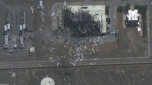عکس هوایی از نطنز-پس از انفجار
