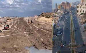 خیابان الرشید غزه، اکنون و قبل از جنگ