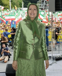 مریم رجوی در تظاهرات ایرانیان در بروکسل