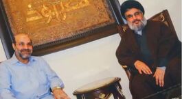 پاسدار زاهدی و حسن نصرالله رهبر حزب‌الله
