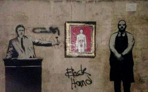 گرافیتی اعتراضی به فروش اعضای بدن
