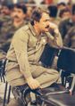 مسعود رجوی با لباس فرم ارتش آزادی‌بخش